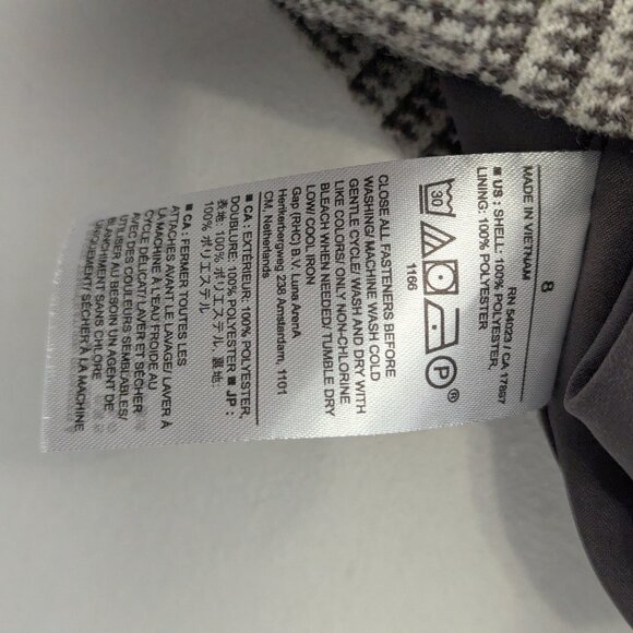 Banana Republic Notch Front Mini Skirt, plaid, 8, LNWOT/no flaws, fully lined - Picture 6 of 6